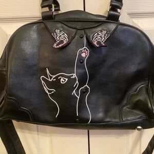Banned Retro Cat and Butterfly Purse